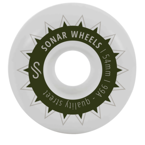Sonar Wheels 99A White Qulity Street  54mm