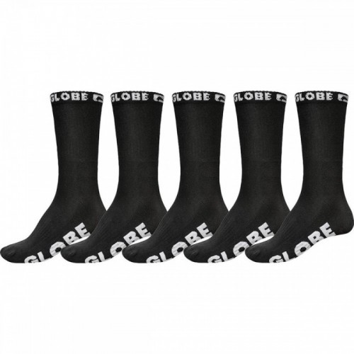 GLOBE SOCKS Globe Boys Blackout Sock 5 Pk Black/Black 2-8