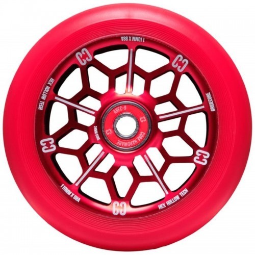CORE Hex Hollow Roue Trottinette Freestyle (110mm - Rouge)