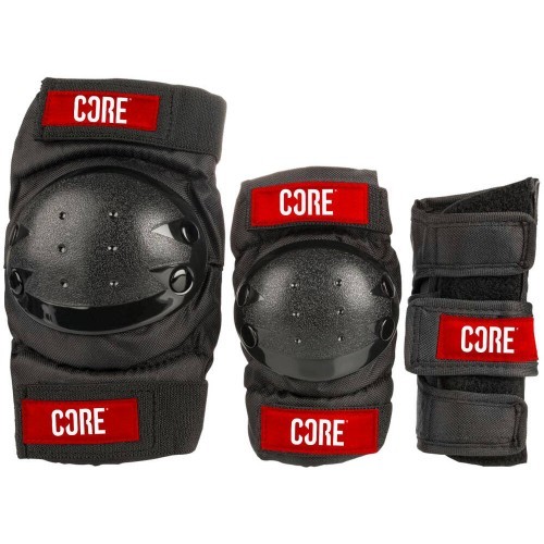CORE Junior Kit Protection Roller Pack de 3 (XS - Noir)