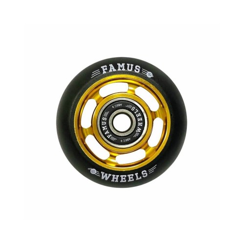 FAMUS Wheels 6 spokes Gold/Black  60MM - 92A + ABBEC 9 (1PCS)