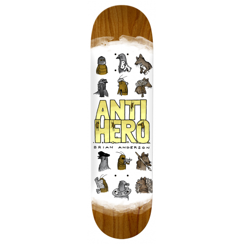 ANTIHERO DECK USUAL SUSPECTS B.A. WHITE 8.75 X 32.5