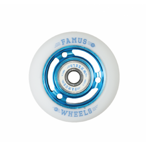 FAMUS Wheells 3 spokes Blue/White 60/92A /Roulements ABEC 9