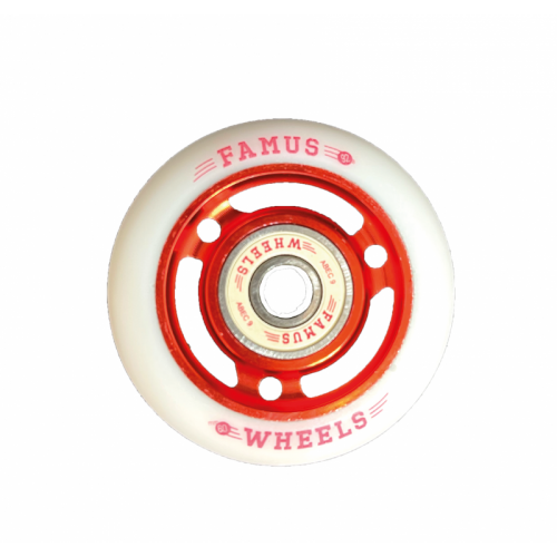 FAMUS Wheells 3 spokes Red/White 60/92A /Roulements ABEC 9