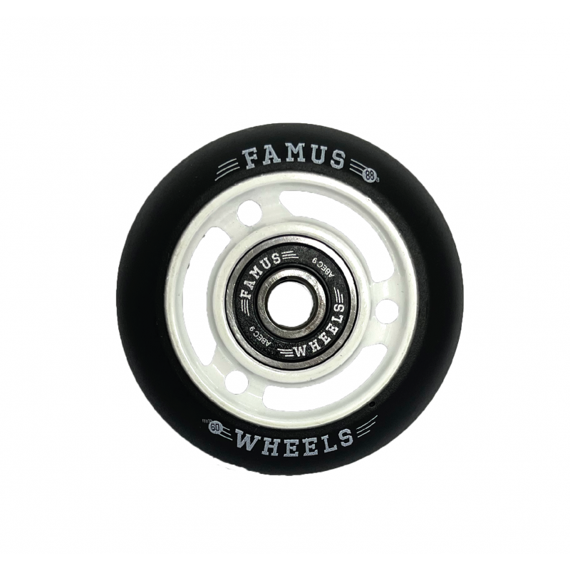 FAMUS Wheells 3 spokes White/Black 60/92A /Roulements ABEC 9