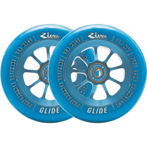 River Naturals Glide Roues Trottinette Pack  2 roues (110mm - Sapphire)